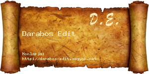 Darabos Edit névjegykártya